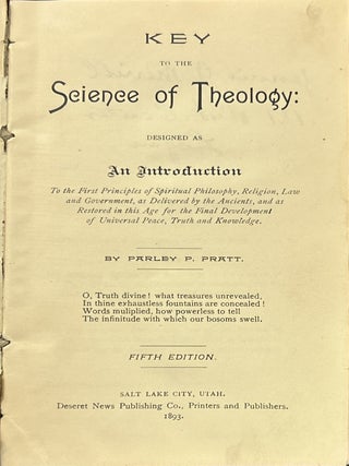 Key to the Science of Theology; Designed as An Introduction ...