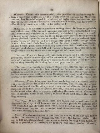 Acts, Resolutions, and Memorials Passed by the First Annual, and Special Sessions, of the Legislative Assembly of Territory of Utah; Begun and Held at Great Salt Lake City, On the 22nd Day of September, A.D. 1851 Also the Constitution of the United States and Act Organizing the Territory of Utah