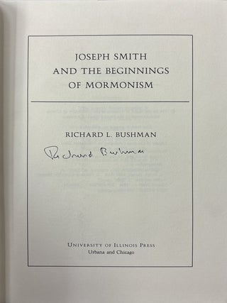 Joseph Smith and the Beginnings of Mormonism