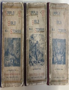 Item #17526 Simple Bible Stories, Illustrated, Nos. 1-3; Adapted to the Capacity of Young Children, and Designed for Use in Sabbath Schools, Primary Associations, and for Home Reading. Edwin F. Parry.