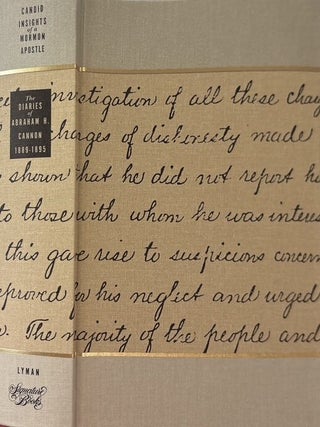 Item #21119 Candid Insights of a Mormon Apostle: The Diaries of Abraham H. Cannon, 1889-1895....