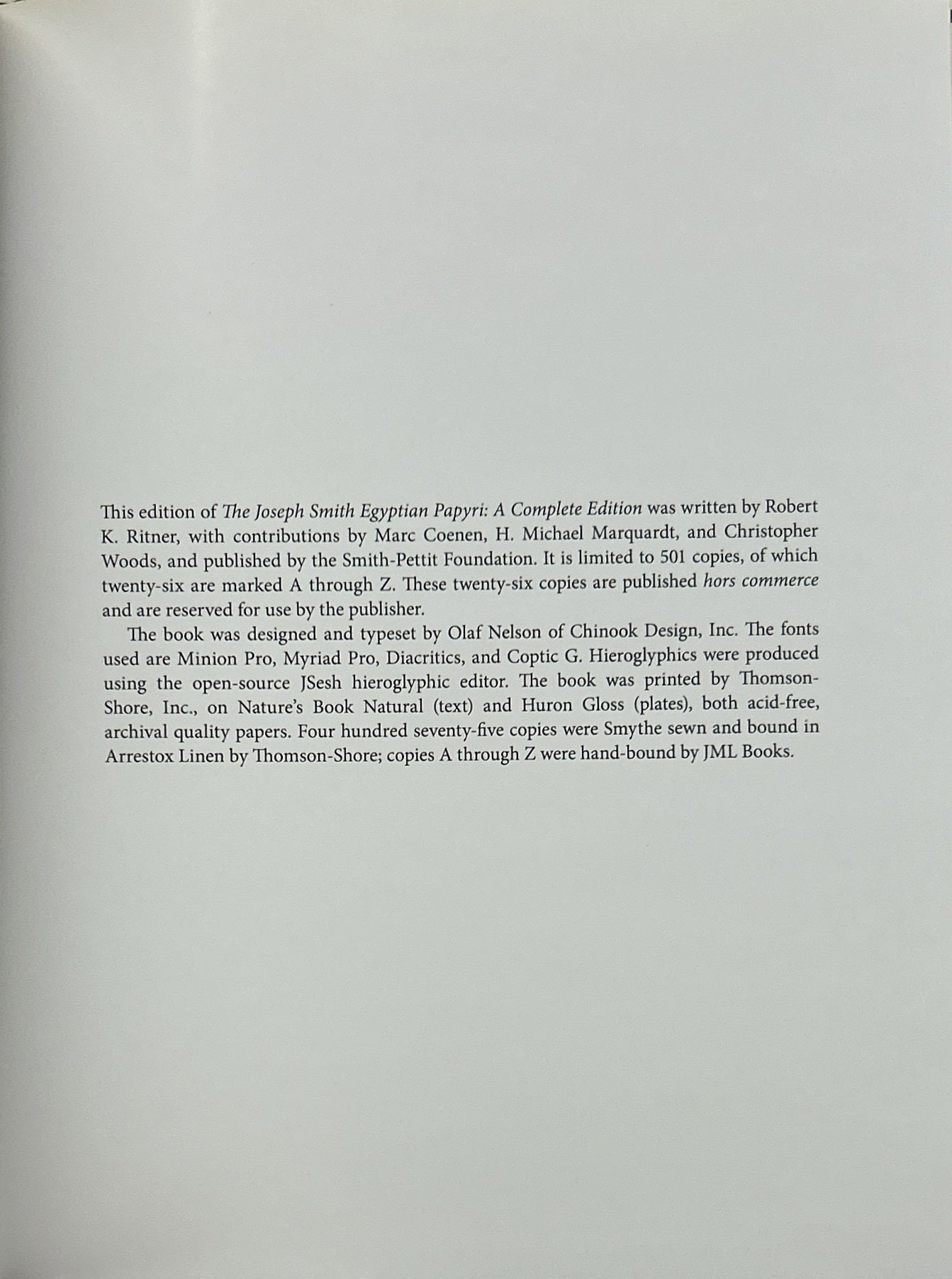The Joseph Smith Egyptian Papyri: A Complete Edition | Robert K. Ritner