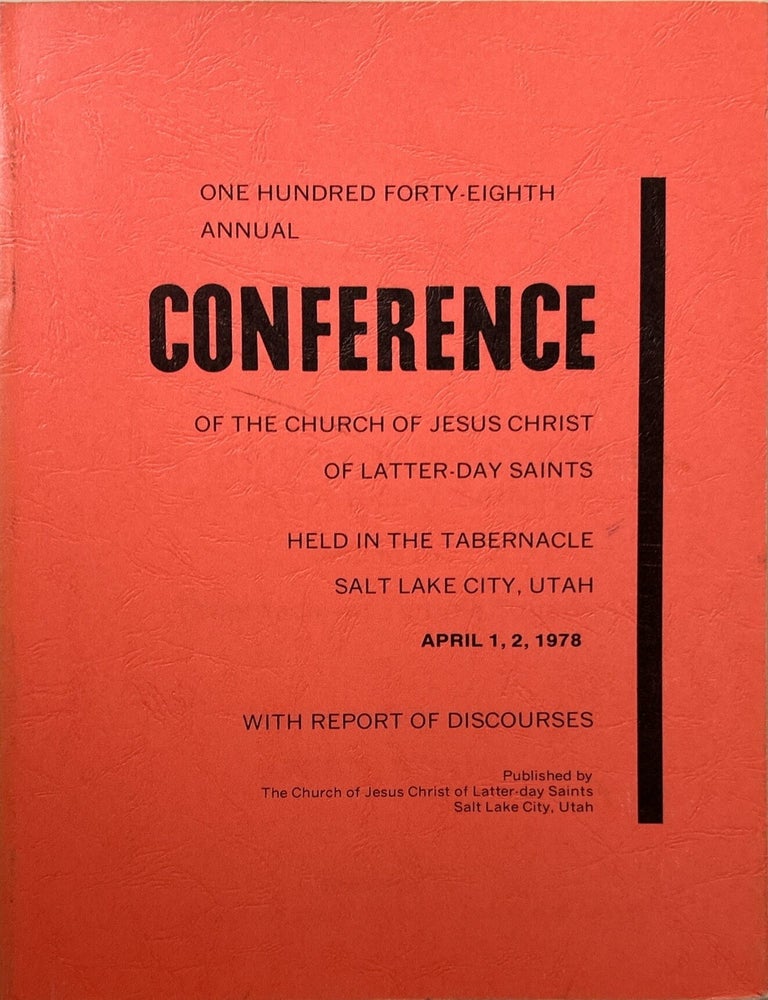 Item #26020 Conference Report, April 1978