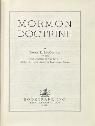 Mormon Doctrine, black ed.