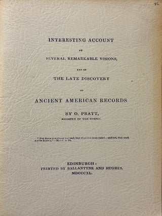 Item #31551 Prophet of the Jubilee: a facsimile-like edition in English of Volume 1, number 1, of...