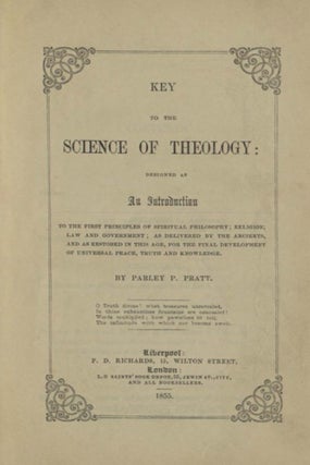 Item #35096 Key to the Science of Theology (comparative ed