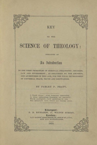 Item #35096 Key to the Science of Theology (comparative ed.)