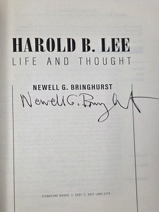Harold B. Lee: Life and Thought
