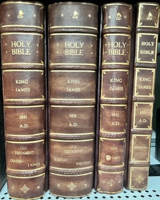 Item #36700 The Holy Bible: 1611 Edition (King James Version) in four volumes