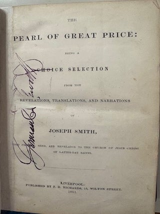 Item #39192 Miscellaneous Pamphlets - bound. Series of Pamphlets. (Pearl of Great Price). Orson...