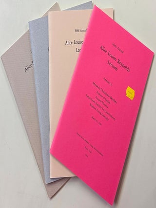 Item #40092 Alice Louise Reynolds Lecture--lot of 4
