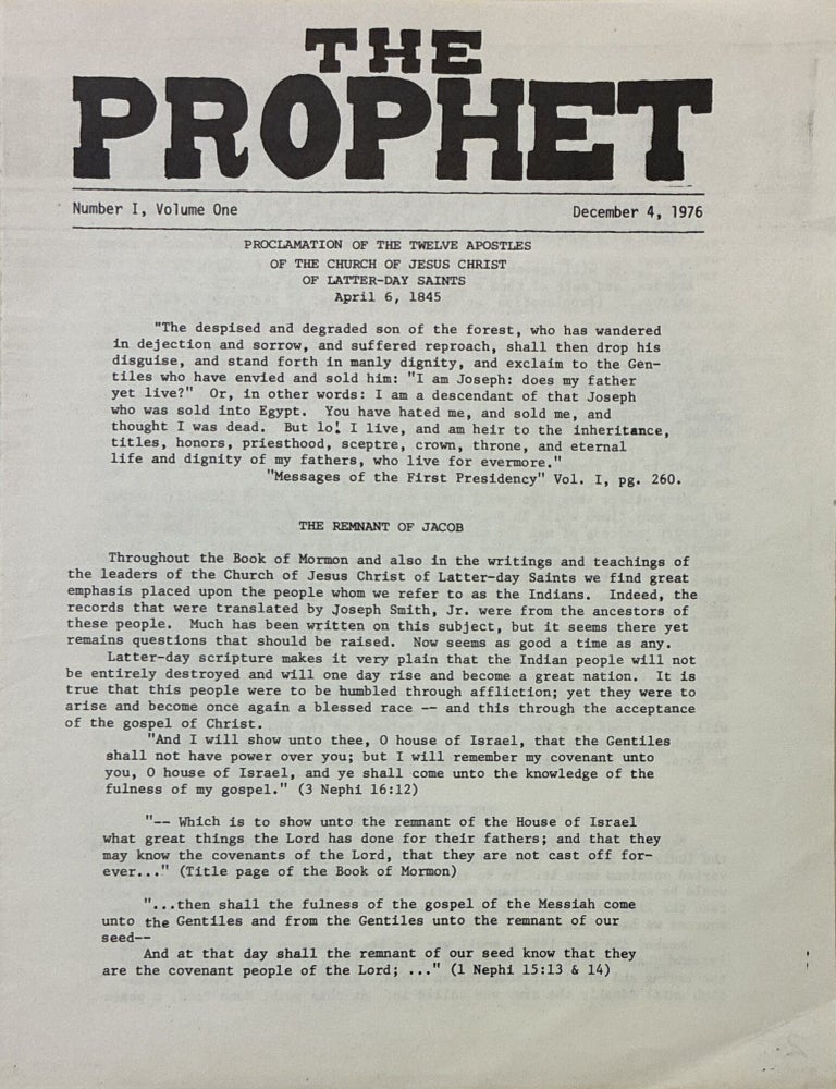 Item #40392 The Prophet, 2 issues. Ernest D. Strack.