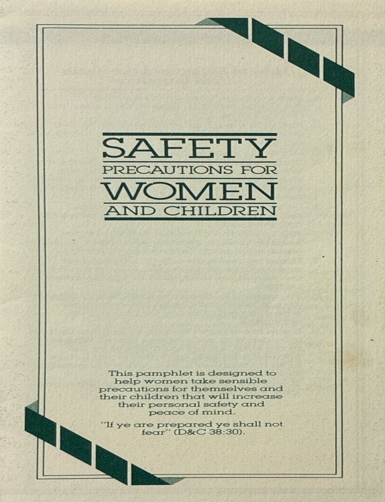 Item #40420 Safety Precautions for Women and Children