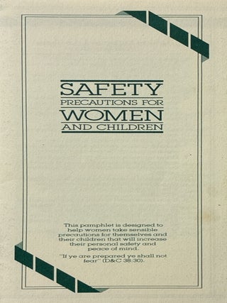 Item #40420 Safety Precautions for Women and Children