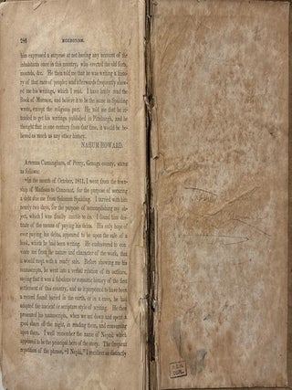 Mormonism unvailed; or, a faithful account of that singular imposition and delusion, from its rise to the present time. With sketches of the characters of its propagators, and a full detail of the manner in which the famous golden Bible was brought before the world. To which are added, inquiries into the probability that the historical part of the said Bible was written by one Solomon Spalding [sic], more than twenty years ago, and by him intended to have been published as a romance