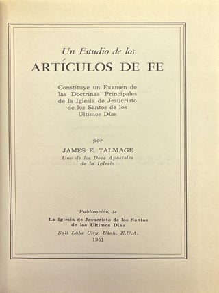 Art&iacute;culos de Fe (Articles of Faith, Spanish)