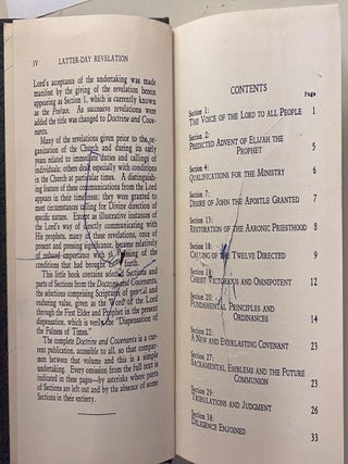 Latter-day Revelation; Selections from the Book of Doctrine and Covenants of the Church of Jesus Christ of Latter-Day Saints. Containing Revelations Given Through Joseph Smith the Prophet.