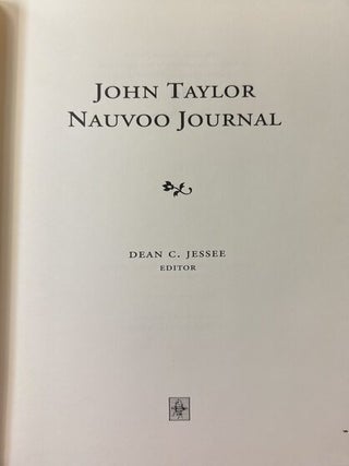 John Taylor Nauvoo Journal