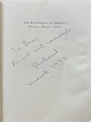 The Refinement of America: Persons, Houses, Cities